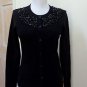 NWT - RED MOON Black with Black Bead Embellishment 100% Cashmere Cardigan-Size S