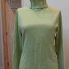EUC - GENEVA Heather Green 100% Cashmere Turtleneck Sweater - Size M - Beauty!