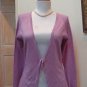 NWT-DENOCK DESIGNS Antique Pink Cashmere/Silk Tie-Front Cardigan/Sweater -Size M