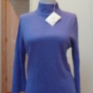 NWT-DENOCK DESIGNS Purple (Jacaranda) 100% Cashmere Beaded Edge Sweater - Size M