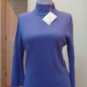 NWT-DENOCK DESIGNS Purple (Jacaranda) 100% Cashmere Beaded Edge Sweater - Size M