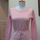 NWT - DENOCK DESIGNS Light Heather Pink 100% Cashmere Belted Sweater Size 10 (S)