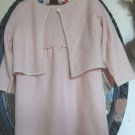 NWT-PIPER & POSIE Baby Girl's Light Pink 100% Cashmere Dress & Cardigan-12 Mos