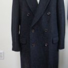 EUC -ABITAL, MADE IN ITALY CHARCOAL GRAY 100% WOOL DOUBLE BREASTED COAT-SIZE 42R