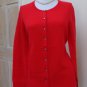 $125.00 -NWT - APT. 9 Red 100% Cashmere Button Front Cardigan/Sweater - Size L