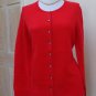 $125.00 -NWT - APT. 9 Red 100% Cashmere Button Front Cardigan/Sweater - Size L