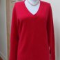 EUC - JONES NEW YORK Red 100% Cashmere V-Neck Sweater - Size OX - Stunning
