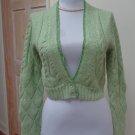 NWOT - CHARLOTTE TARANTOLA Green 100% Thick Cashmere Cardigan/Sweater - Size