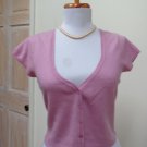 EUC - LAUNDRY By Shelli Segal Pink 100% Cashmere Cap Sleeve Cardigan - Size S