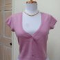 EUC - LAUNDRY By Shelli Segal Pink 100% Cashmere Cap Sleeve Cardigan - Size S