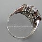 XAVIER ABSOLUTE STERLING SILVER WHITE CUBIC ZIRCONIA FLOWER RING