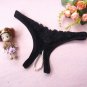 Low Waist Sexy Pearl Beads Chain Cotton Split Thongs
