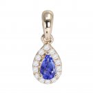 14K Exquisite Tanzanite Pendant with diamonds (NEW ARRIVAL)
