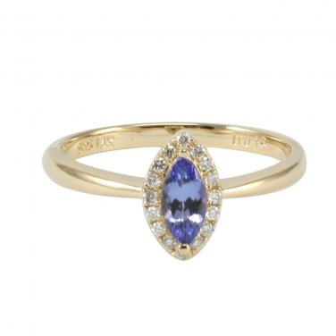 14K Exquisite Tanzanite Ring with diamonds (NEW ARRIVAL)