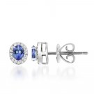 14K ExquisiteTanzanite Earrings with Diamonds