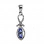 14K Exquisite Tanzanite Pendant with Diamonds