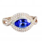 14K Exquisite Tanzanite Ring with diamonds