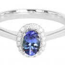 Tanzanite Silver Ring with diamonds (NEW ARRIVAL)