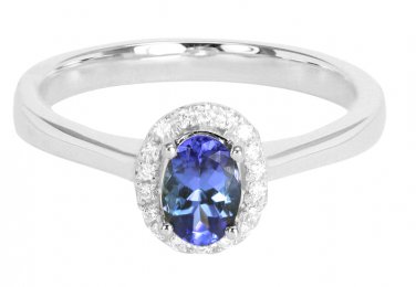 Tanzanite Silver Ring with diamonds (NEW ARRIVAL)
