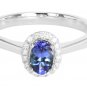 Tanzanite Silver Ring with diamonds (NEW ARRIVAL)