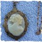 Victorian Era CAMEO LOCKET & Chain ~ Lovely