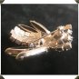 Stunning Unmarked Vintage BEE BROOCH / Pin~ Prong Set Citrine ABs Opalescent
