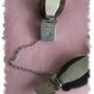 Divine Vintage Jade & Onyx Sterling TASCO / TAXCO Bracelet