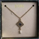 1928 Jewelry Company Victorian Inspired Necklace with a Faux Pearl Drip