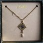 1928 Jewelry Company Victorian Inspired Necklace with a Faux Pearl Drip