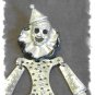 Articulated Dangly Silver Metal CLOWN Brooch