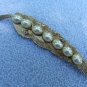 Vintage CORO Gold Tone Leaf  with  Pearls Brooch / Pin