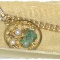 Bracelets - Two Green Agate / Jade w/Goldtone