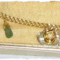 Bracelets - Two Green Agate / Jade w/Goldtone