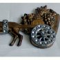 Vintage Pin / Brooch ~ DONKEY PULLING CART