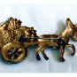 Vintage Pin / Brooch ~ DONKEY PULLING CART
