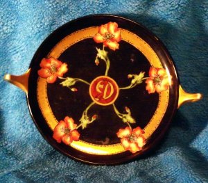 Antique Rosenthal Donatello Hand Painted ART DECO Serving Dish c. 1900