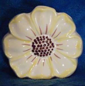 Bisque Made in USA Wall Pocket ~ Dogwood Flower c. 1950