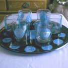 Zodiac / Horoscope Signs Glass Tray and High Ball Glasses