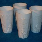 Indiana Milk Glass Harvest Grape Tumblers - Set of 4
