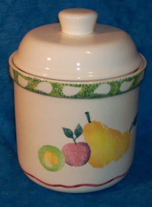 Fruit Stand Canister or Cookie Jar Treasure Craft