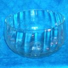 Crytal Salad Bowl / Punch Bowl with Etched Flowers
