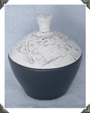 Cleminson's Black & White Mid Century Modern Covered Dish