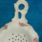 Antique Victorian Porcelain Strainer - Pink Roses
