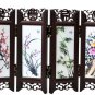 4 panels mini folding screen decor with folk art for home decor or gift to your friend.