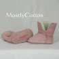 Hanna Andersson BABY Shearling Booties SLIPPERS size Small 0-6m NEW without Box PALE PEONY Pink
