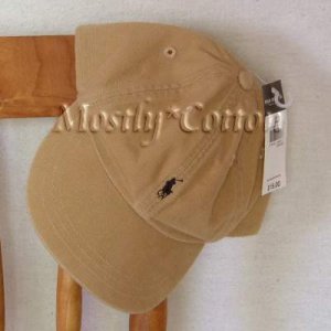Polo Ralph Lauren BOYS Baseball Cap Hat TAN KHAKI 4 5 6 7 MEDIUM New