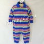 NwT POLO RALPH LAUREN boys MULTI STRIPED Long Sleeve KNIT ROMPER COVERALL 12m New With Tags