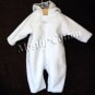 NwT Hanna Andersson boys blue lined Nordic Fleece Snowsuit Bunting Size 60 2-6m New With Tags