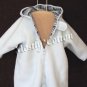 NwT Hanna Andersson boys blue lined Nordic Fleece Snowsuit Bunting Size 60 2-6m New With Tags