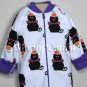 Hanna Andersson Organic Cotton BLACK CATS HALLOWEEN Zippers Prints Coverall Sleeper 70 5-12m
